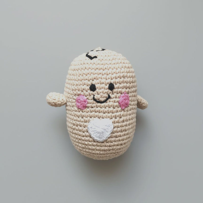 The Wee Bean Crochet Rattle Doll
