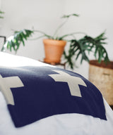 Cross Throw Blanket - Marine