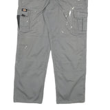 DICKIES Mens Grey Straight Twill Workwear Relaxed Cargo Trousers W40 L30