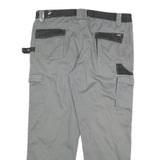 DICKIES Mens Grey Straight Twill Workwear Relaxed Cargo Trousers W40 L30