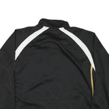 STARTER Mens Black & White Track Jacket L Polyester Blend Zip Athletic