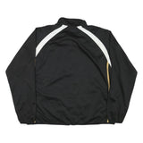 STARTER Mens Black & White Track Jacket L Polyester Blend Zip Athletic