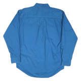 ST JOHNS BAY Mens Blue Cotton Blend Shirt M Button Down Pockets Casual