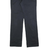 TRUSSARDI Mens Cotton Blend Black Regular Straight Trousers W31 L33 Classic Zip