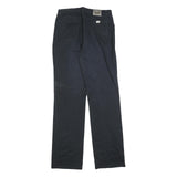 TRUSSARDI Mens Cotton Blend Black Regular Straight Trousers W31 L33 Classic Zip