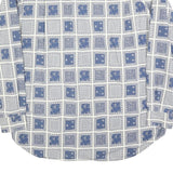 PETER HADLEY Mens Blue & White Patterned Cotton Blend Shirt L Casual Long Sleeve