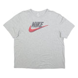 NIKE Mens Grey Cotton Blend Graphic T-Shirt 2XL Short Sleeve Crew Neck Casual