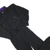 EDDIE BAUER Womens Black Dungarees Regular Fit Polyester Blend S W28 L29 Belted
