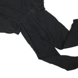 EDDIE BAUER Womens Black Dungarees Regular Fit Polyester Blend S W28 L29 Belted