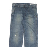 DIESEL Mens Jeans Blue Regular Straight Denim Medium W30 L30 Classic Zip Pocket