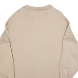 PUMA Womens Beige Cotton Blend Sweatshirt Collared XL Logo Casual Oversized