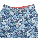 NAUTICA Mens Shorts Blue Floral Pattern M W30 Lightweight Swimwear Beachwear