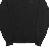 CHAMPION Mens Black Half Zip M Cotton Blend Pullover Sweatshirt Production Print
