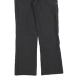 Womens Black Regular Fit Straight Leg Trousers W30 L30 Polyester Blend Zip