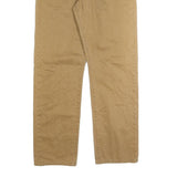 CARHARTT Mens Beige Regular Fit Straight Denim Jeans W34 L30 Cotton Blend Zip
