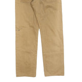 CARHARTT Mens Beige Regular Fit Straight Denim Jeans W34 L30 Cotton Blend Zip