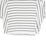 ZARA Womens White & Black Striped Oversized Top Short Sleeve Round Neck S