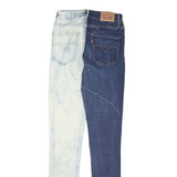 LEVI'S Womens Slim Fit Skinny Denim Jeans Blue & Cream Cotton Blend W22 L29