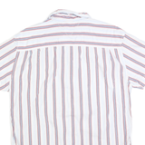 TOMMY HILFIGER Mens White Red & Blue Stripe Shirt XL Casual Cotton Blend