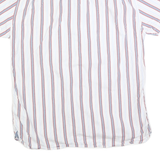 TOMMY HILFIGER Mens White Red & Blue Stripe Shirt XL Casual Cotton Blend