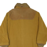 Womens Yellow Wool Blend Button Jacket L Classic Plain Warm Casual Outerwear