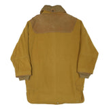 Womens Yellow Wool Blend Button Jacket L Classic Plain Warm Casual Outerwear