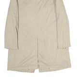 LORD TIANI Mens Beige Cotton Blend Classic Coat L Button Plain Lightweight