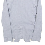 REISS Womens Blue Linen Blend Blazer Jacket UK 8 Single Button Tailored