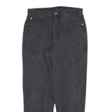 TEDDYS Womens Regular Fit Black Denim Jeans W30 L30 Classic Cotton Blend Zip