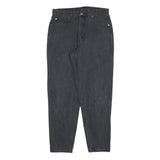 TEDDYS Womens Regular Fit Black Denim Jeans W30 L30 Classic Cotton Blend Zip