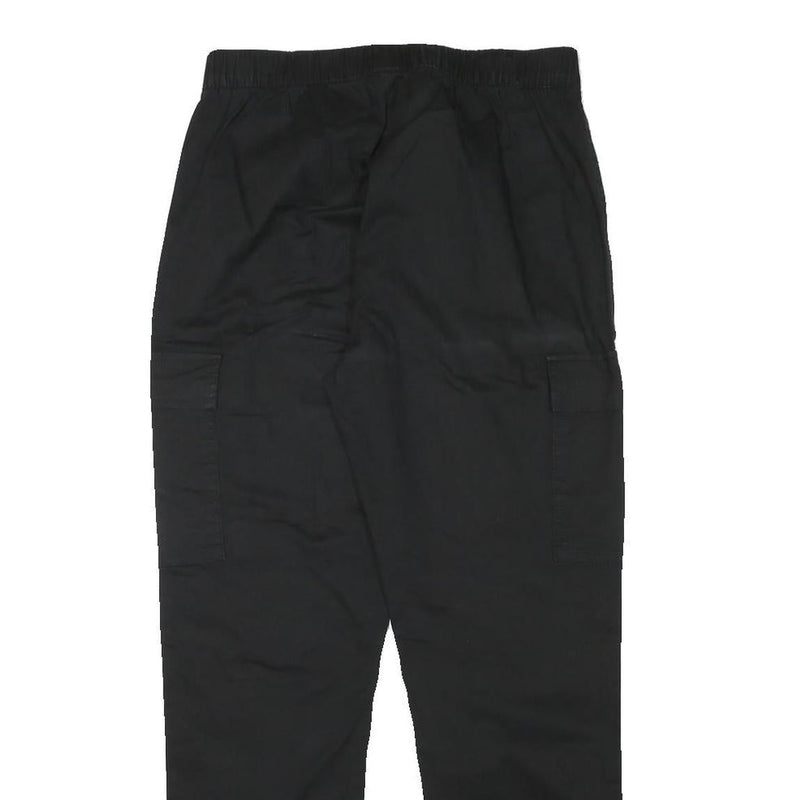 TALLY WEIJL Mens Relaxed Black Cargo Trousers W28 L28 Cotton Blend Casual Design