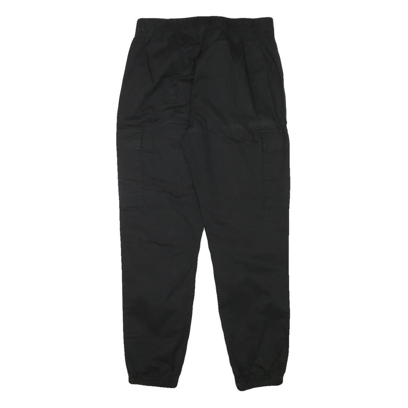 TALLY WEIJL Mens Relaxed Black Cargo Trousers W28 L28 Cotton Blend Casual Design