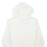 PUMA Womens White Hoodie S Cotton Blend Pullover Drawstring Pocket