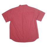 CHEROKEE Mens Red Cotton Shirt 2XL Button Down Casual Short Sleeve