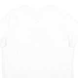 NIKE Womens White Black Logo Modern T-Shirt L Short Sleeve Crew Neck Casual