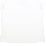 NIKE Womens White Black Logo Modern T-Shirt L Short Sleeve Crew Neck Casual