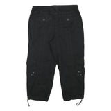 STYLE AND CO Womens Black Casual Cargo Shorts M W30 Drawstring