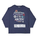 ATHLETIC Mens Blue Arctic Print Crew Neck XL Sweatshirt Cotton Blend Pullover