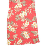TAHITI Womens Red Floral Cotton Blend Sleeveless Day Dress M Summer Beachwear