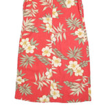 TAHITI Womens Red Floral Cotton Blend Sleeveless Day Dress M Summer Beachwear