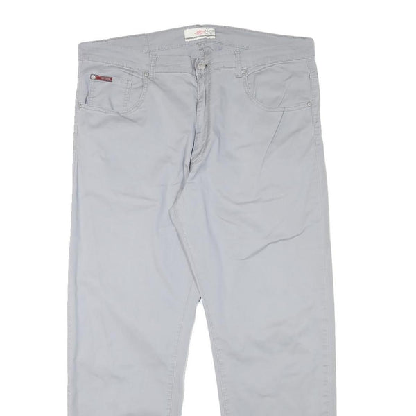 LEE COOPER Mens Regular Fit Grey Cotton Blend Trousers W37 L30 Zip Closure