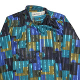 YVES ST CLAIR Womens Blue Green & Gold Printed Shirt Long Sleeve Collar UK 10