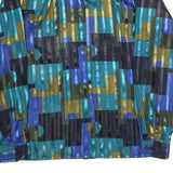 YVES ST CLAIR Womens Blue Green & Gold Printed Shirt Long Sleeve Collar UK 10