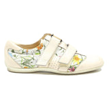 GUCCI Womens Floral Print Velcro Strap Casual Shoes Cream & Multi UK 3.5 Stylish