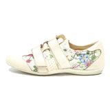 GUCCI Womens Floral Print Velcro Strap Casual Shoes Cream & Multi UK 3.5 Stylish