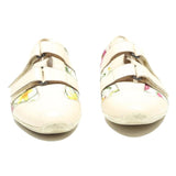 GUCCI Womens Floral Print Velcro Strap Casual Shoes Cream & Multi UK 3.5 Stylish
