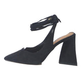 ASOS Womens Ankle Strap Block Heels Black Synthetic UK 7 Stylish Comfortable