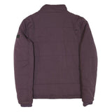 DIESEL Womens Maroon Jacket M Polyester Blend Zip Plain Stylish Lightweight