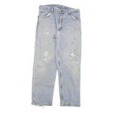 CARHARTT Mens Jeans Blue Relaxed Straight Denim Rinse W34 L32 Workwear Style