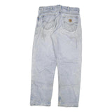 CARHARTT Mens Jeans Blue Relaxed Straight Denim Rinse W34 L32 Workwear Style